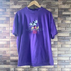 Vintage 1990s Mickey Mouse Disney Embroidered Purple American Classic Medium